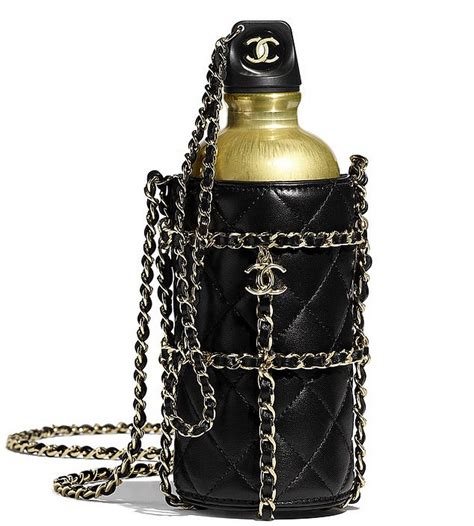 chanel glass water bottle